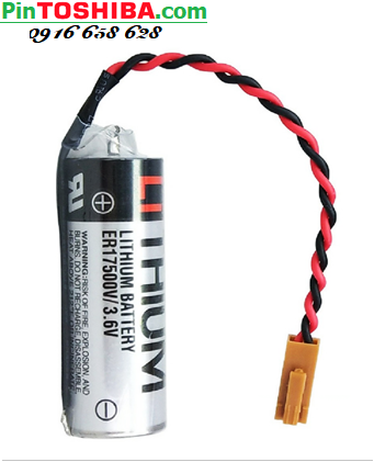 Toshiba ER17500V (Zắc Nâu); Pin nuôi nguồn PLC Toshiba ER17500V 2700mAh chính hãng /Xuất xứ NHẬT 